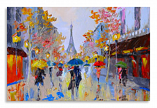 Постер  2605 "Дождливый Париж"