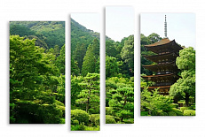 Модульная картина 3231 "Японский домик"