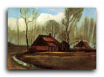 Репродукция 1582 "Ферма среди деревьев (Farmhouses Among Trees)"