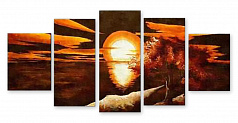 Модульная картина 966 "Заход солнца"