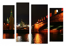 Модульная картина 3313 "Ночная Москва"