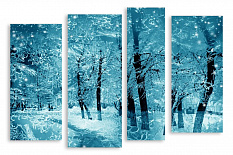 Модульная картина 3257 "Ледяной лес"