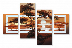 Модульная картина 457 "Африканский ландшафт"
