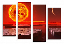 Модульная картина 2754 "Огненное солнце"