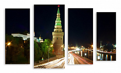 Модульная картина 2186 "Вечерний Кремль"