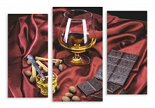 Модульная картина 3360 "Коньяк с шоколадом"