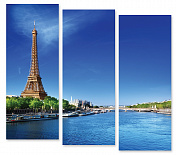 Модульная картина 175 "Река в Париже"
