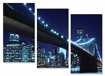 Модульная картина 59 "Ночной мост"