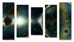 Модульная картина 2072 "Астероиды"