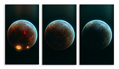 Модульная картина 3492 "Планеты"