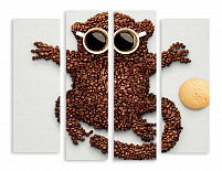 Модульная картина 3565 "Кофейный зверь"