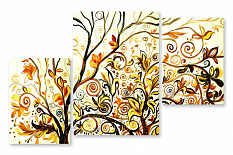 Модульная картина 1179 "Осенний орнамент"