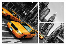 Модульная картина 123 "Такси в Нью-Йорке"