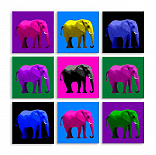 Модульная картина 5816 "Слоны"
