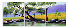 Модульная картина 5756 "Деревья над рекой"
