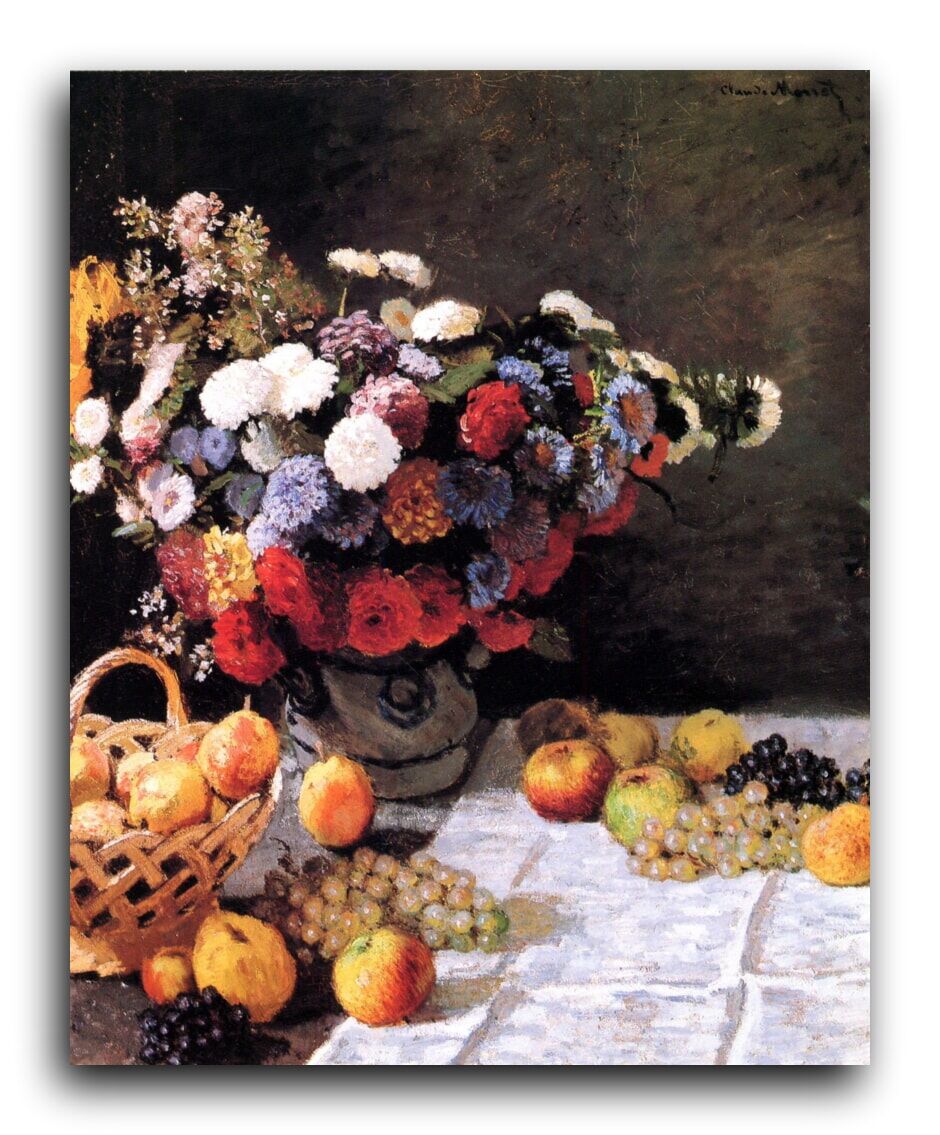 Репродукция 971 "Натюрморт с цветами и фруктами (Still-Life with Flowers and Fruits)" фото 1