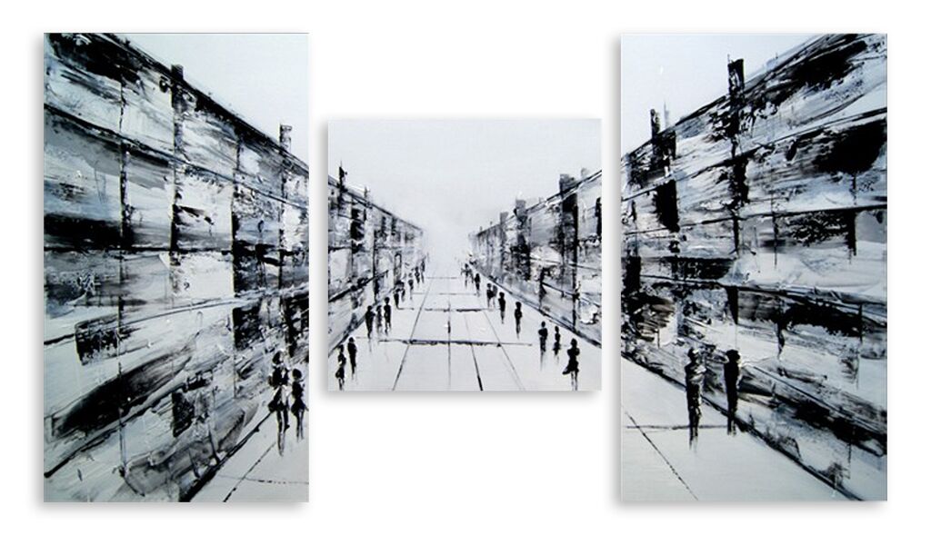 Модульная картина 5330 "Чёрно-белый город" фото 1