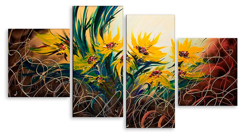 Модульная картина 5584 "Жёлтые цветы" фото 1