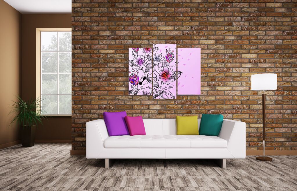 Модульная картина 1278 "Нежный розовый" фото 4