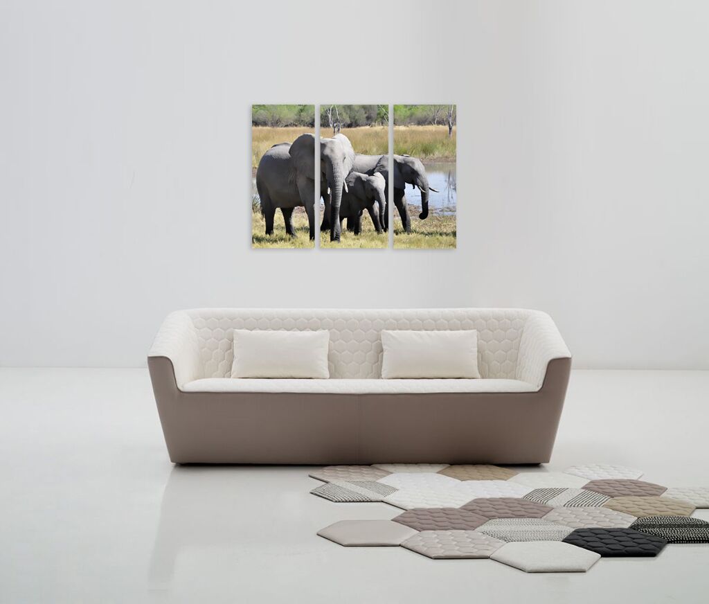 Модульная картина 1405 "Семейство слонов" фото 4