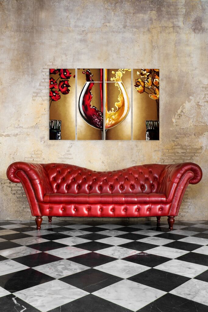 Модульная картина 1264 "Красное и белое вино" фото 4