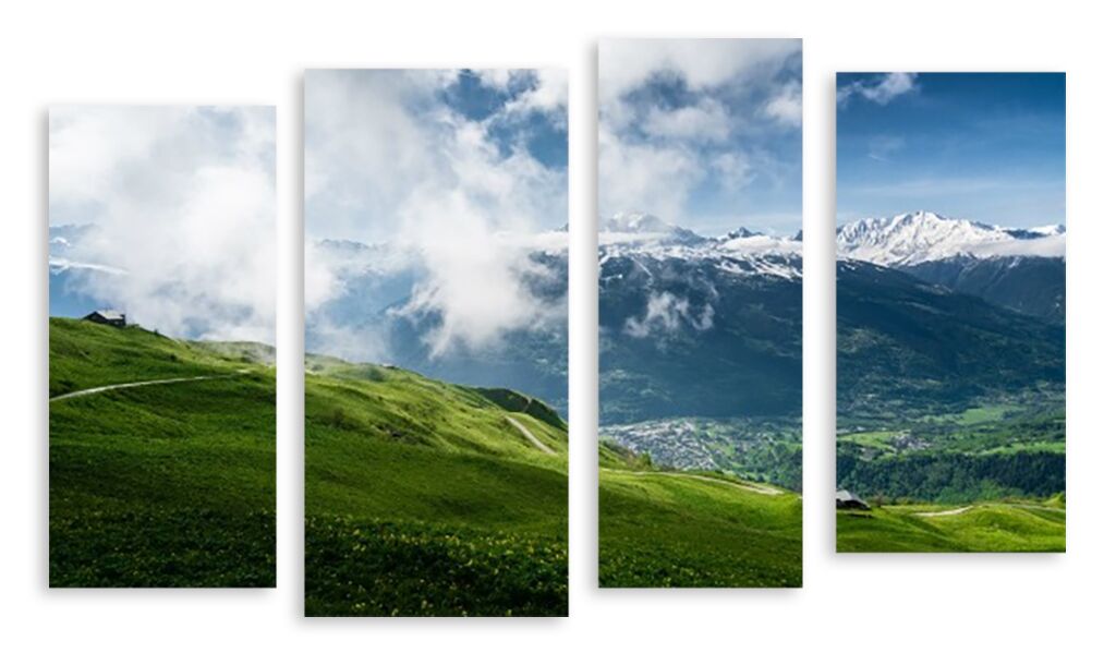 Модульная картина 3531 "Горы в тумане" фото 1