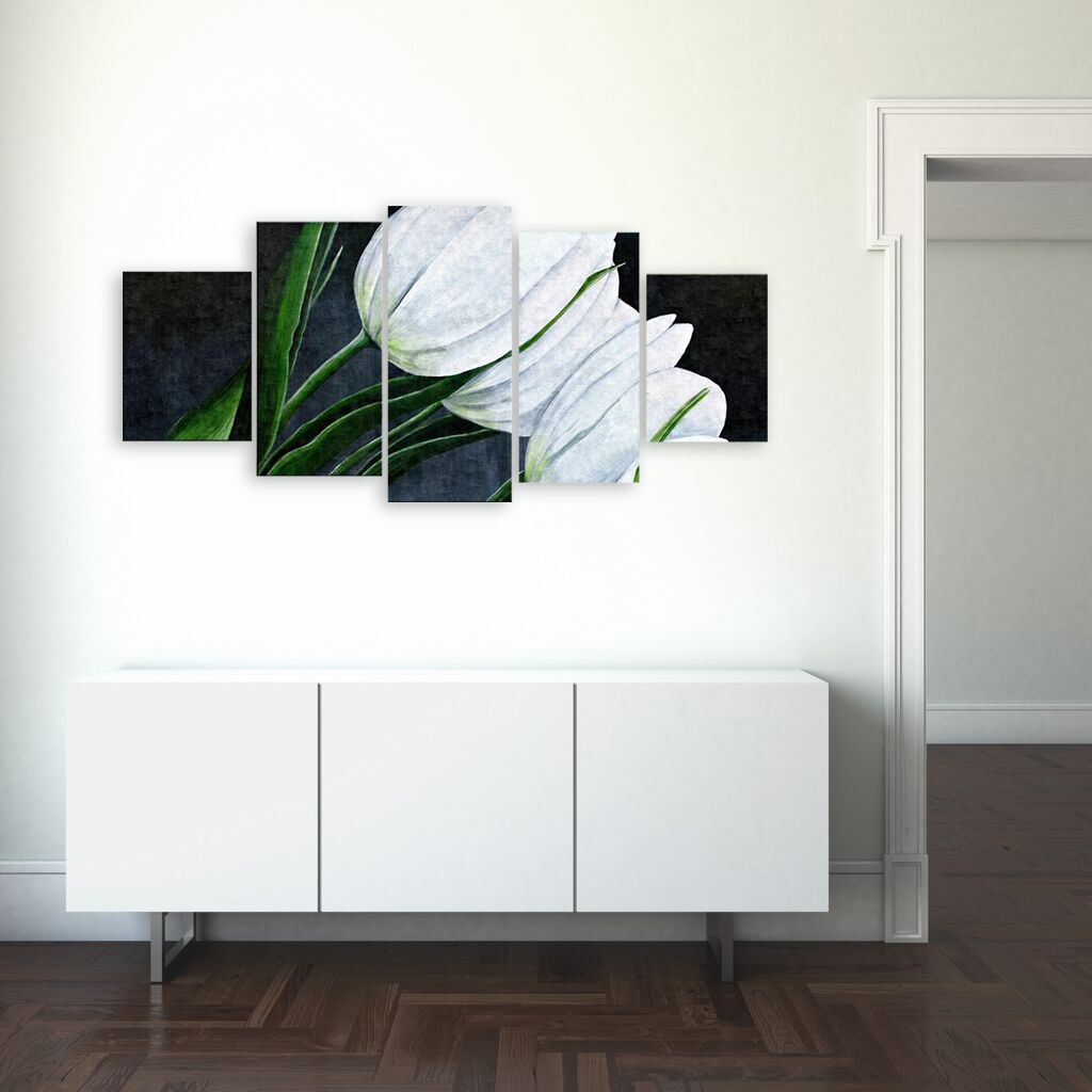 Модульная картина 928 "Белые тюльпаны" фото 3