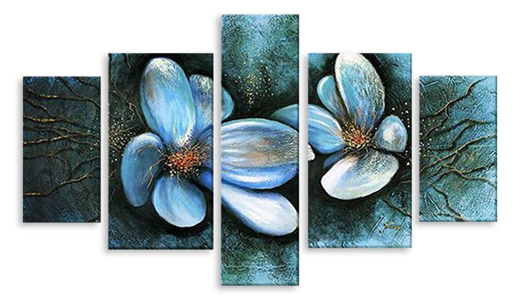 Модульная картина 3938 "Голубые цветки" фото 1