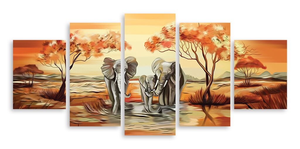 Модульная картина 4925 "Слоны" фото 1