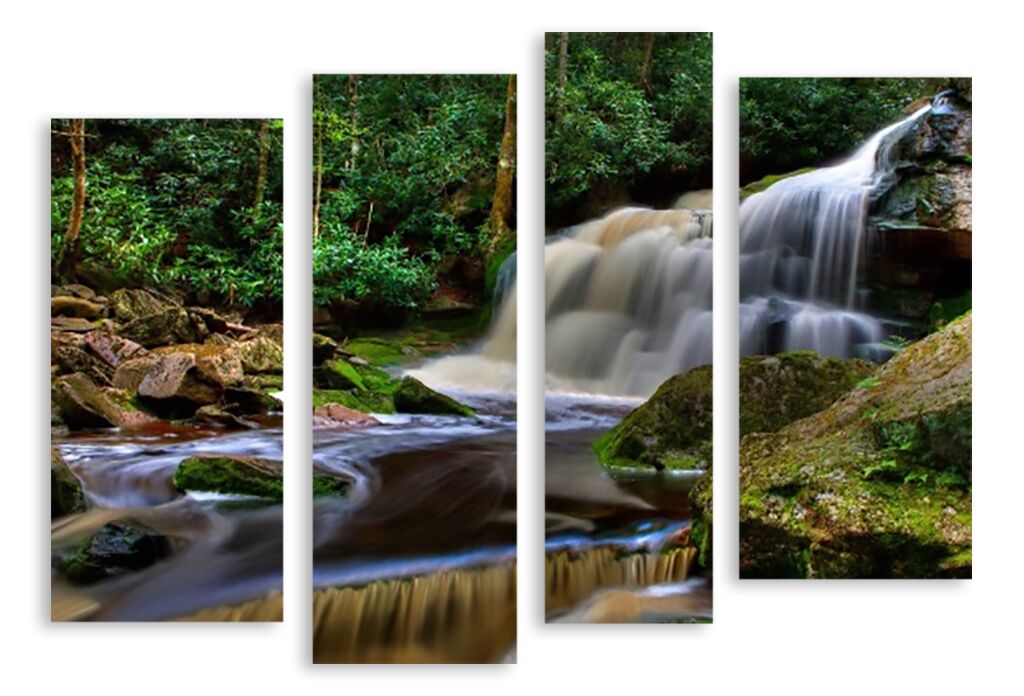 Модульная картина 3229 "Водопад в лесу" фото 1