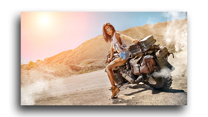 Постер 2102 "Девушка и мотоцикл" фото 1