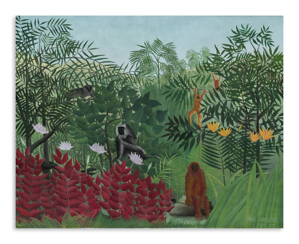 Репродукция 151 "Тропический лес с обезьянами" фото 1