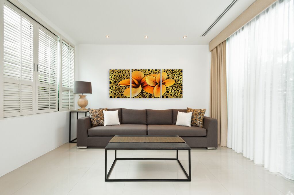 Модульная картина 1550 "Оранжевые орхидеи" фото 3