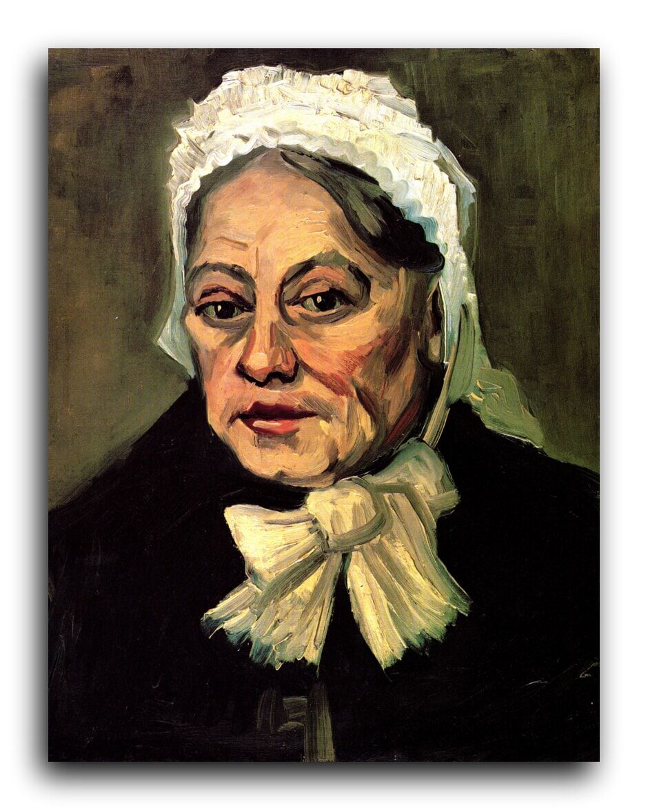 Репродукция 1565 "Старуха в белом чепце (Head of an Old Woman with White Cap The Midwife)" фото 1