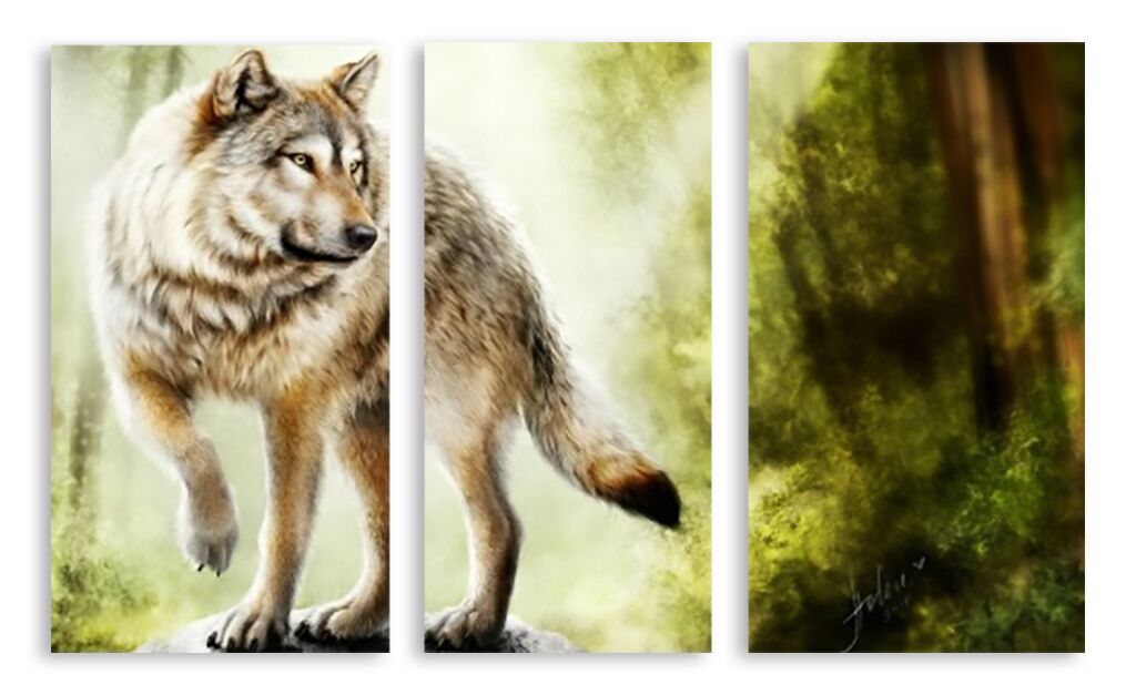 Модульная картина 5195 "Волк" фото 1