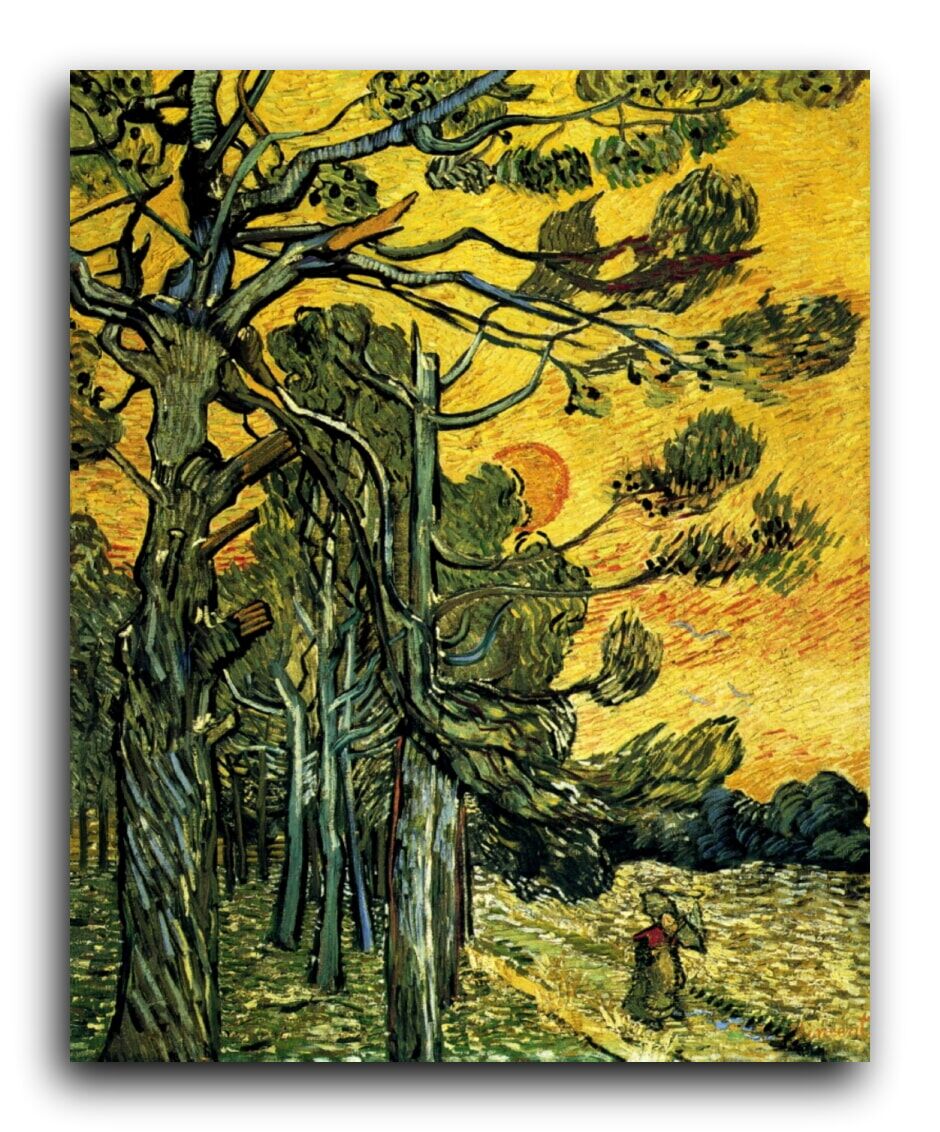 Репродукция 1562 "Сосна под вечерним небом (Pine under the night sky)" фото 1
