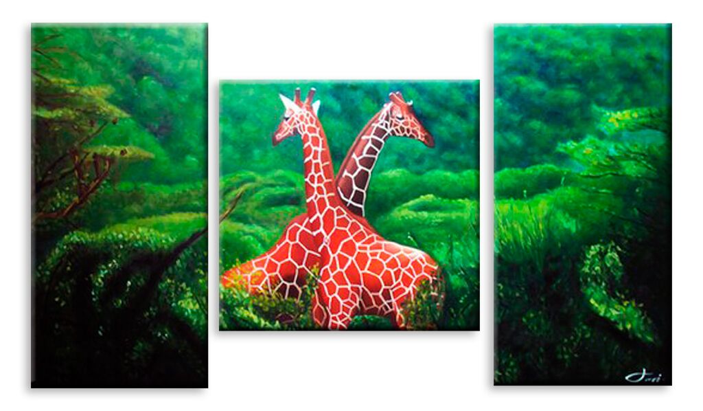 Модульная картина 4279 "Яркие жирафы" фото 1