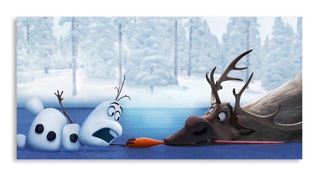 Постер 839 "Снеговик и олень" фото 1