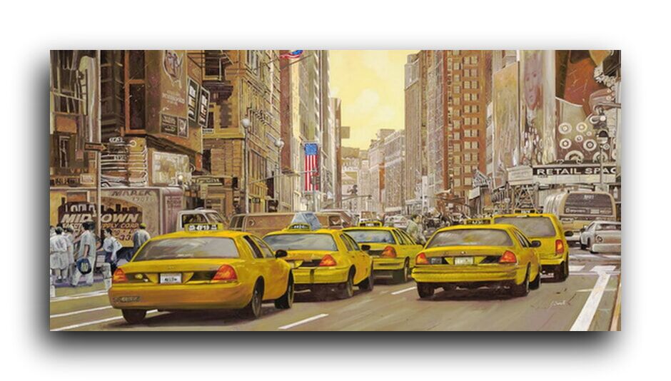Репродукция 1774 "Желтое такси в Нью-Йорке" фото 1