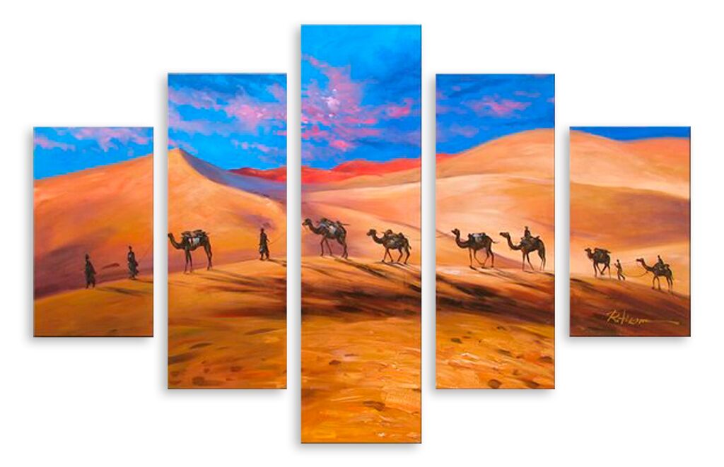 Модульная картина 4939 "Верблюды в пустыне" фото 1