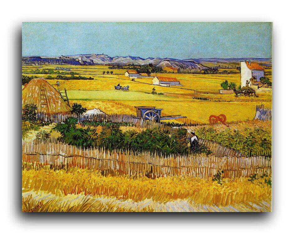 Репродукция 1578 "Урожай в Ла-Кро (Harvest at La Crau)" фото 1