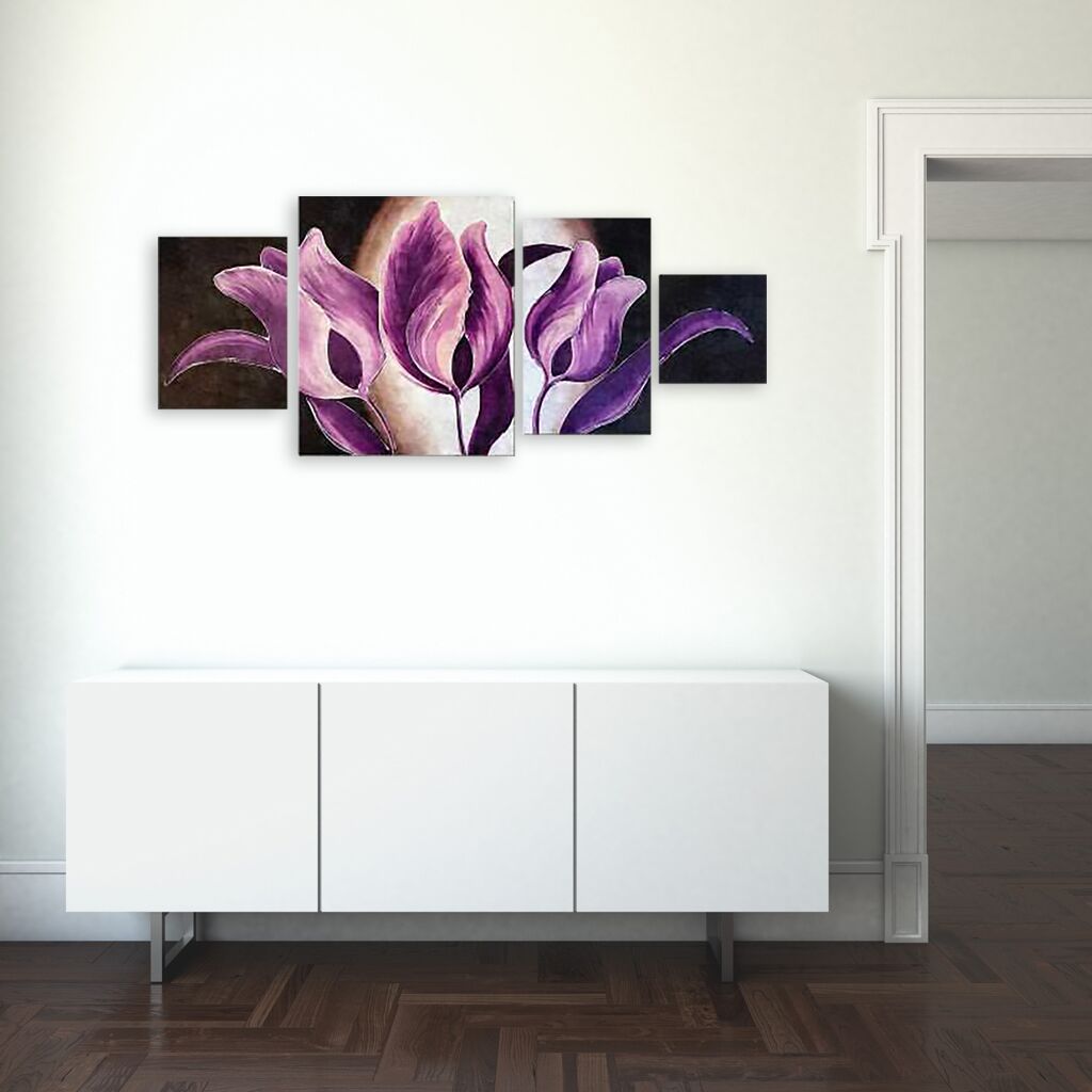 Модульная картина 942 "Сиреневые цветы" фото 3