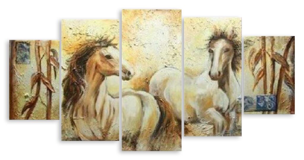 Модульная картина 2355 "Белые кони" фото 1