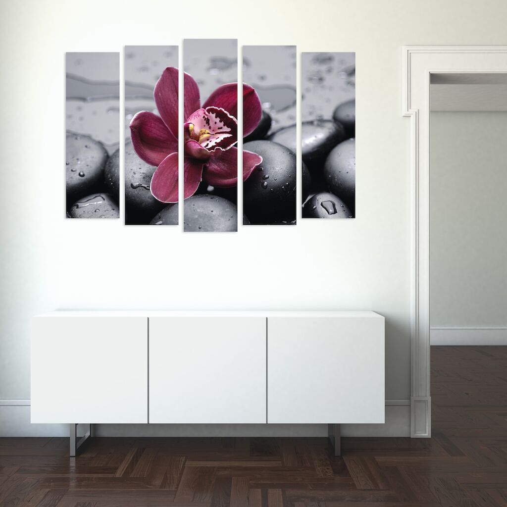 Модульная картина 54 "Бордовая орхидея" фото 3