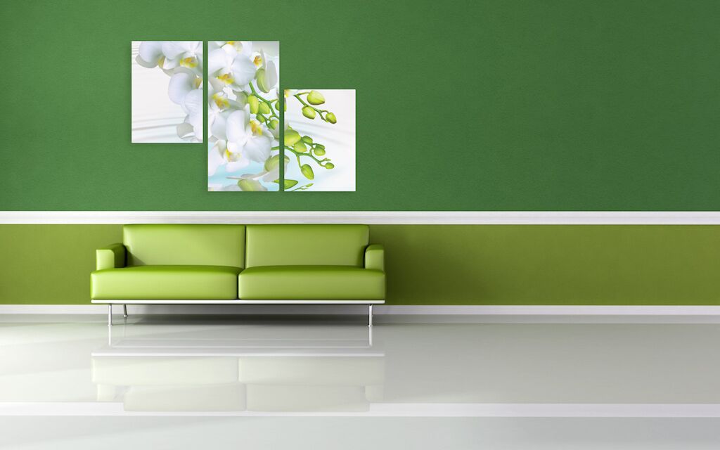 Модульная картина 104 "Белые орхидеи" фото 2