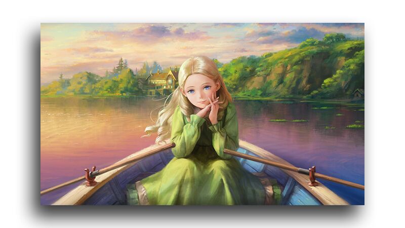 Постер 1584 "Девушка в лодке" фото 1