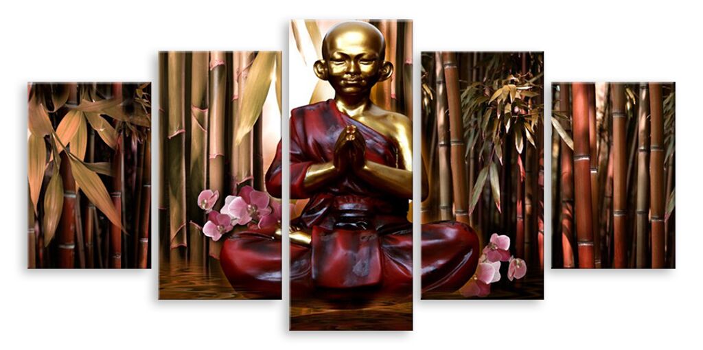 Модульная картина 4653 "Будда в бамбуковой роще" фото 1