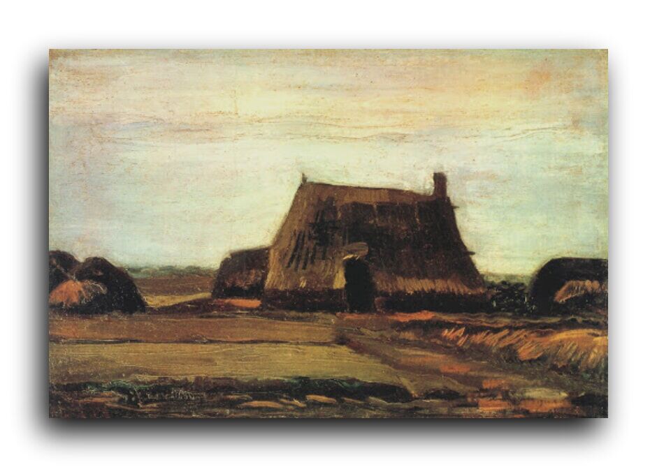 Репродукция 1581 "Ферма с торфом (Farm with Stacks of Peat)" фото 1