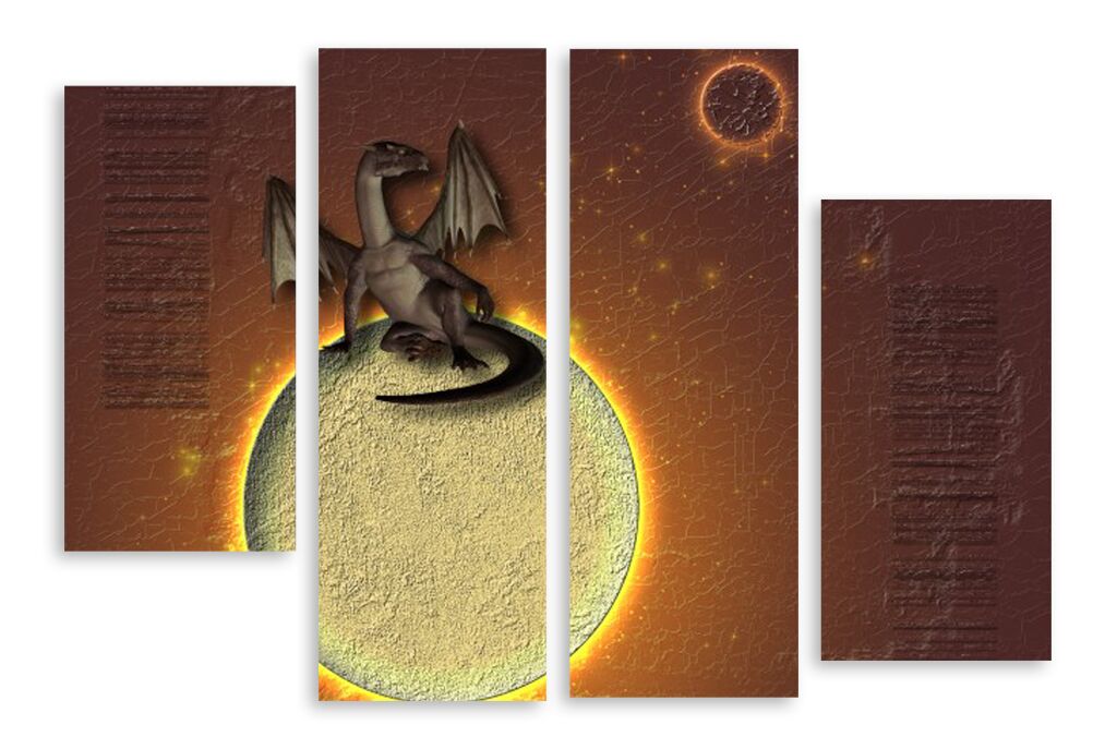 Модульная картина 5071 "Дракон на солнце" фото 1