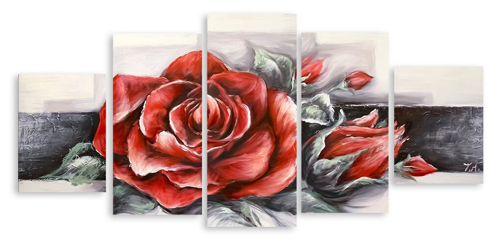 Модульная картина 3380 "Нарисованные розы" фото 1